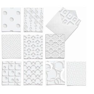 The Best Card Company - 10 Assorted All Occasion Blank Clean Modern Notecards